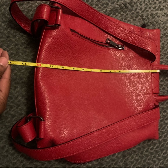 Vera Pelle Red Leather Purse Bookbag - Picture 9 of 9
